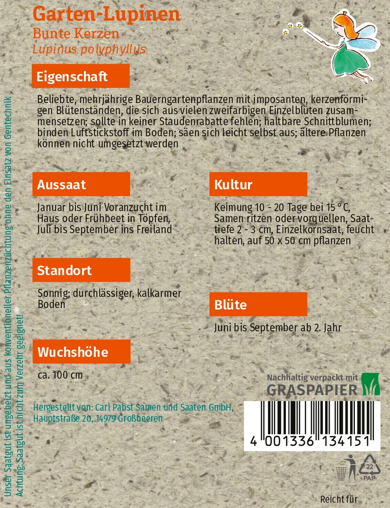 Garten Lupinen Bunte Kerzen Saatgut