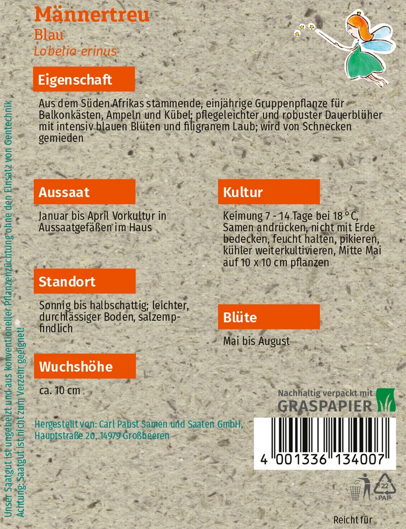 Männertreu Blau Saatgut