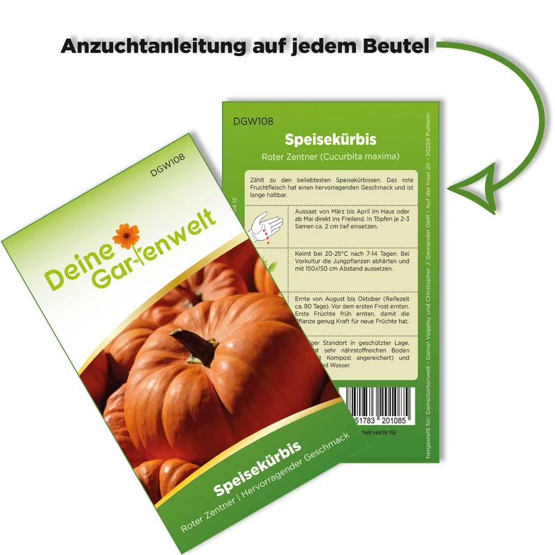 Riesenkürbis Roter Zentner Saatgut