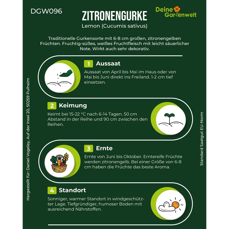 Zitronengurke Lemon Saatgut