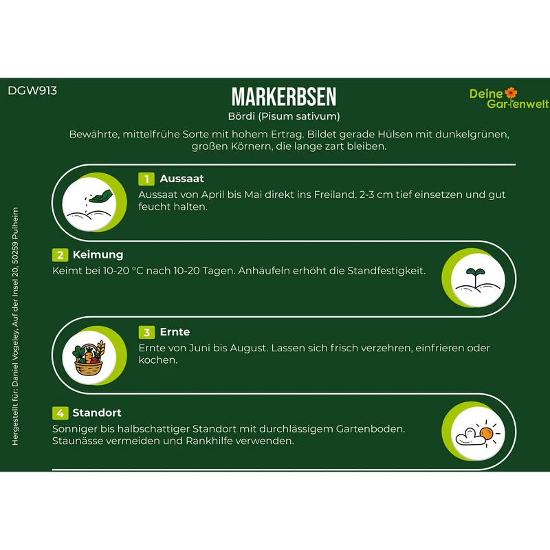 Markerbse Bördi Saatgut