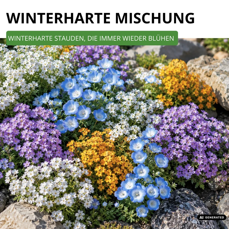 Blumenmischung Steingarten winterharte Stauden Saatgut