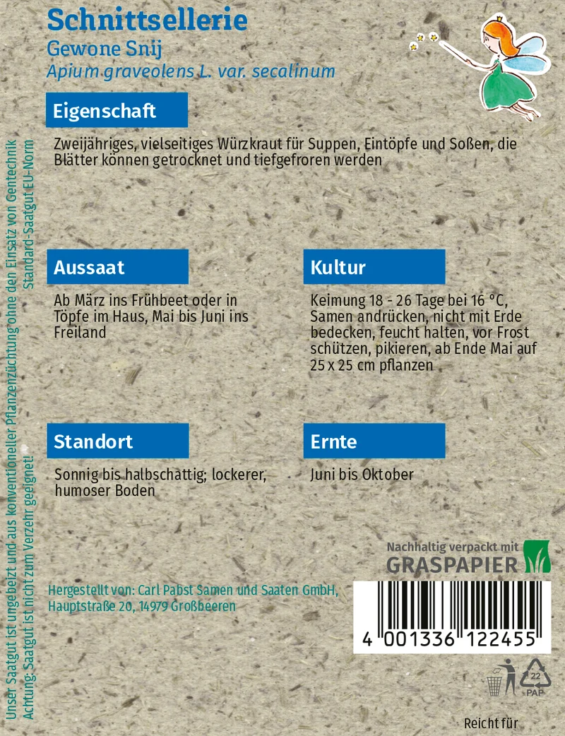Schnittsellerie Gewone Snij Saatgut
