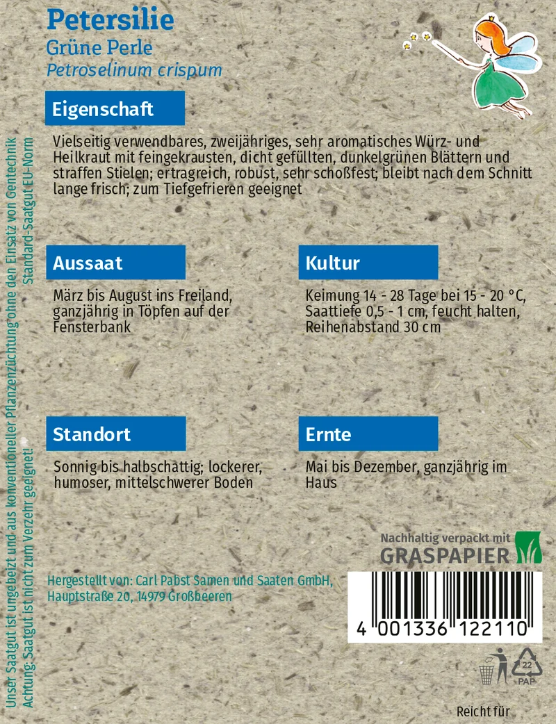 Petersilie Grüne Perle Saatgut