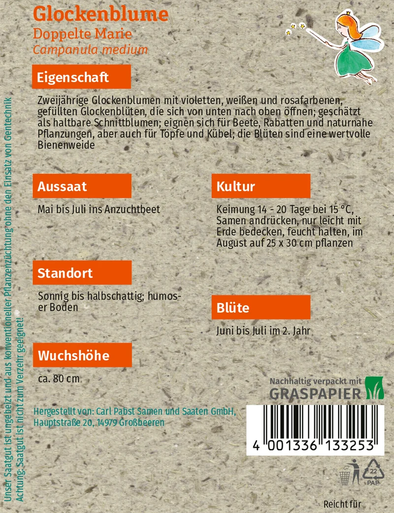 Glockenblume Doppelte Marie Saatgut