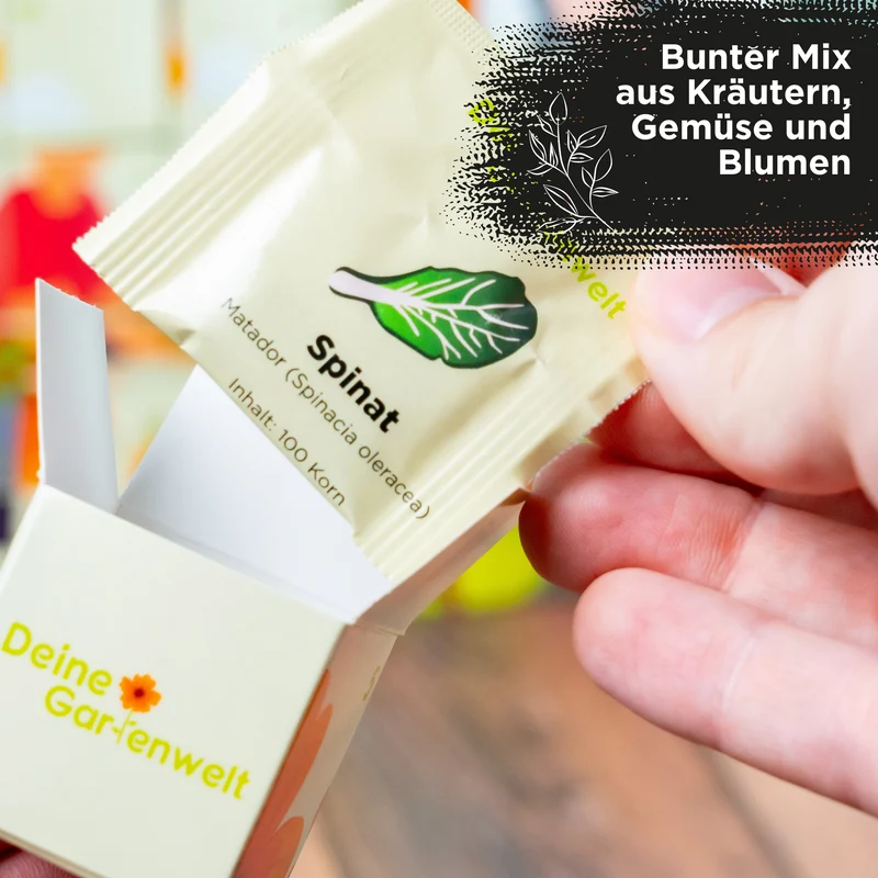 Saatgut Adventskalender – 24 Sorten Blumen, Kräuter & Gemüse