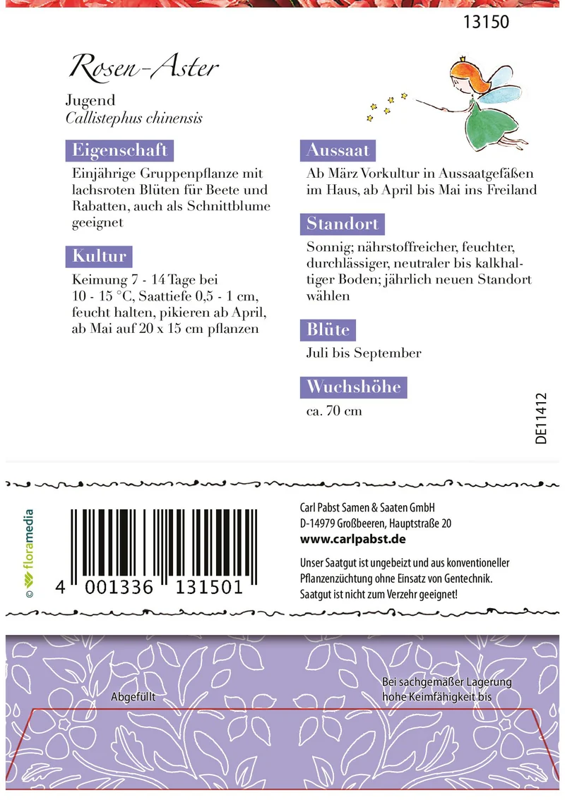 Rosen Aster Jugend Saatgut