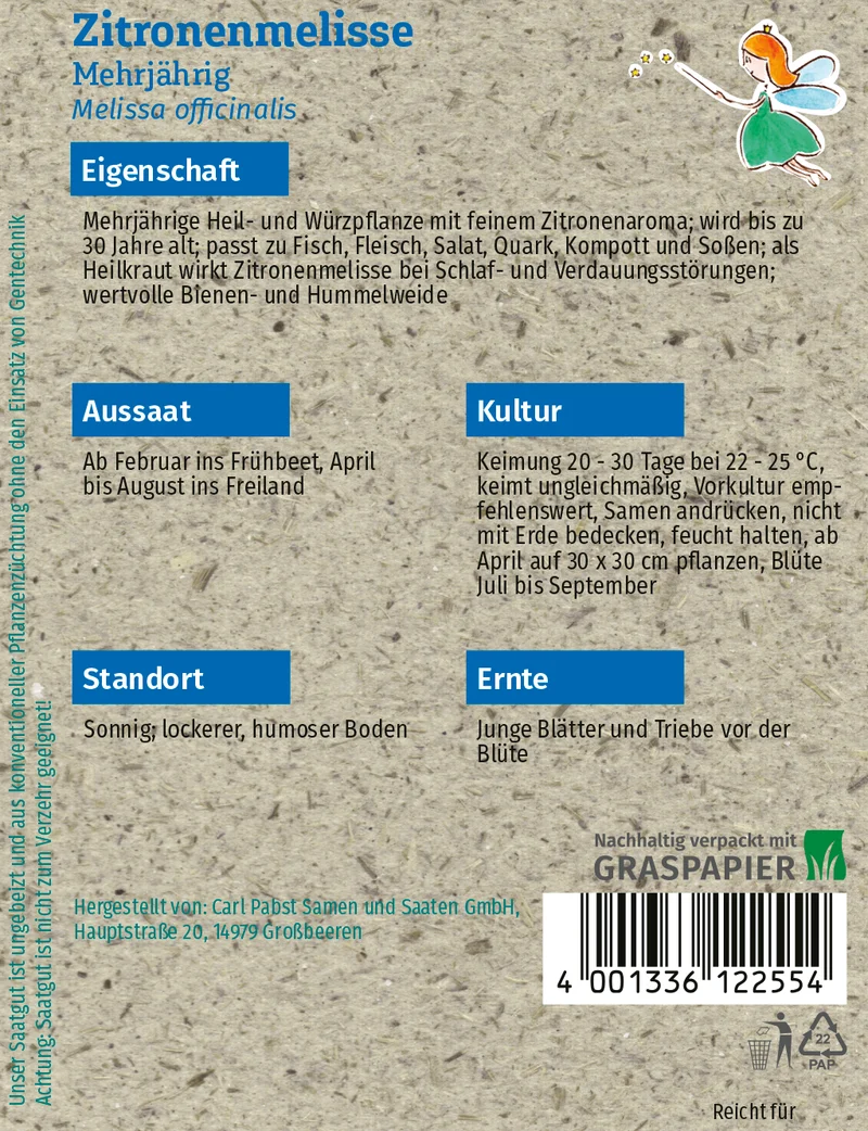 Zitronenmelisse Saatgut