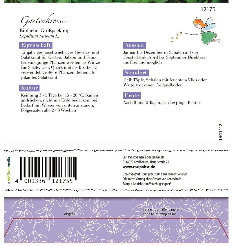 Gartenkresse Einfache Maxi Pack Saatgut