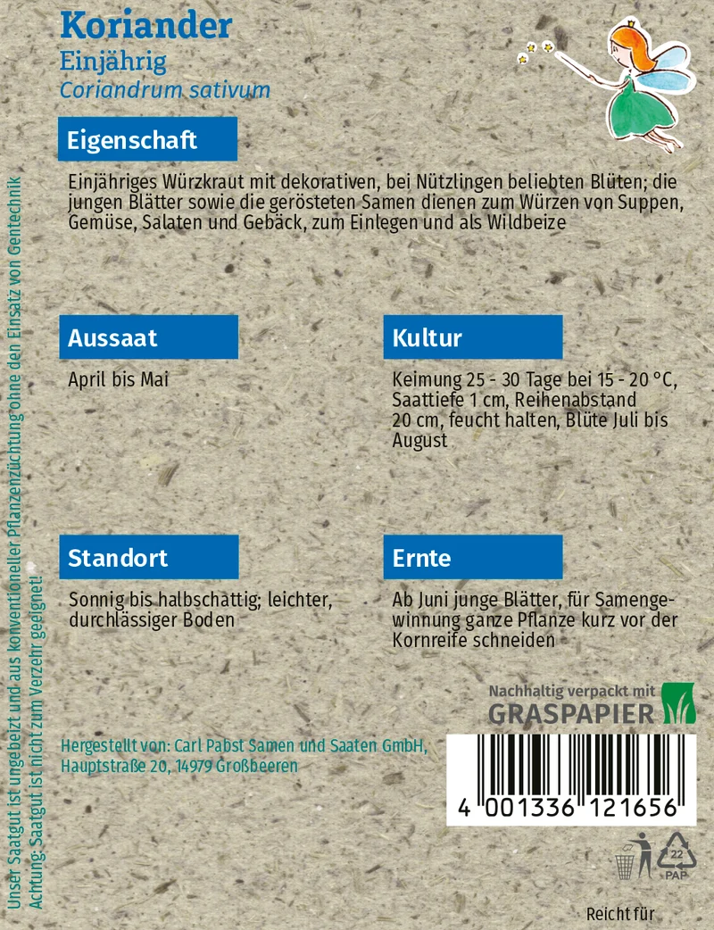 Koriander Saatgut
