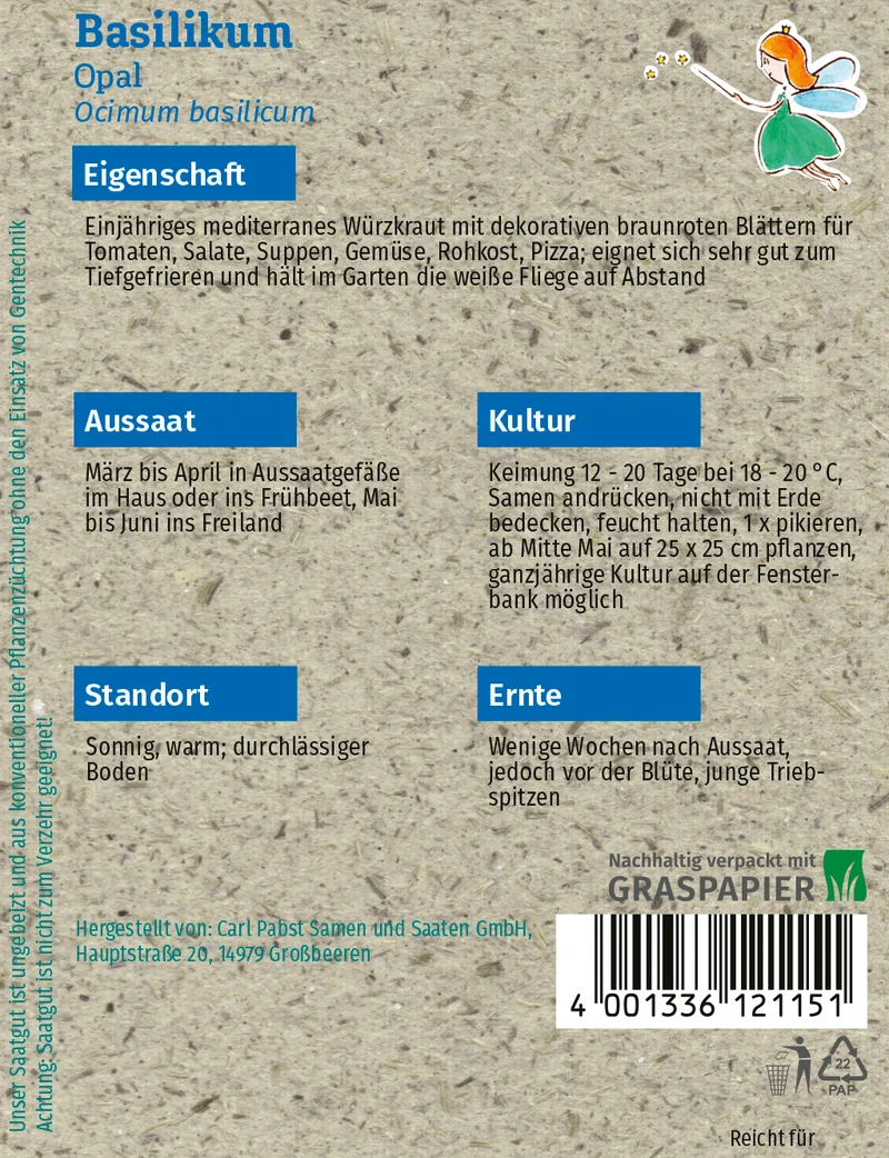 Basilikum Opal Saatgut