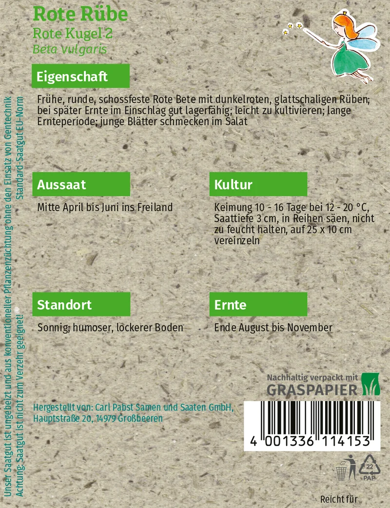 Rote Rübe Rote Kugel 2 Saatgut