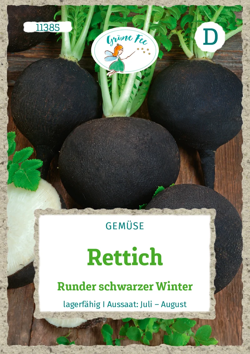 Rettich Runder schwarzer Winter Saatgut