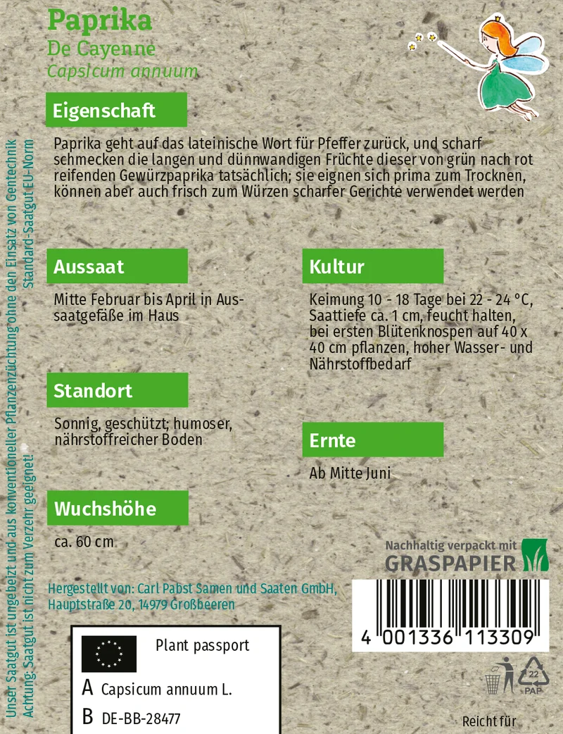 Paprika De Cayenne Saatgut