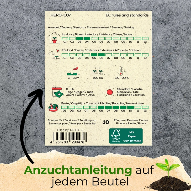 Bio Essbare Blüten Blumensamen Set mit 10 Sorten