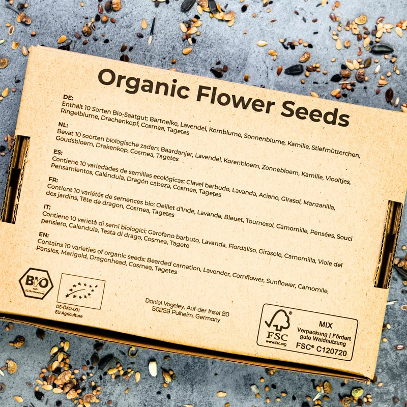 Bio Essbare Blüten Blumensamen Set mit 10 Sorten