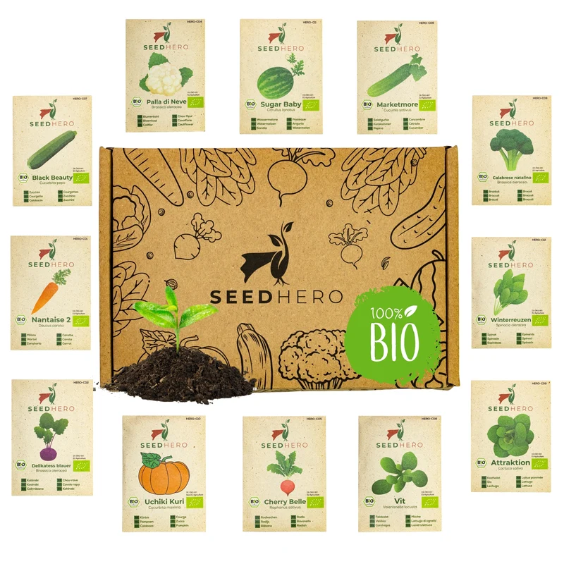 Bio Gemüsesamen Set mit 12 Sorten