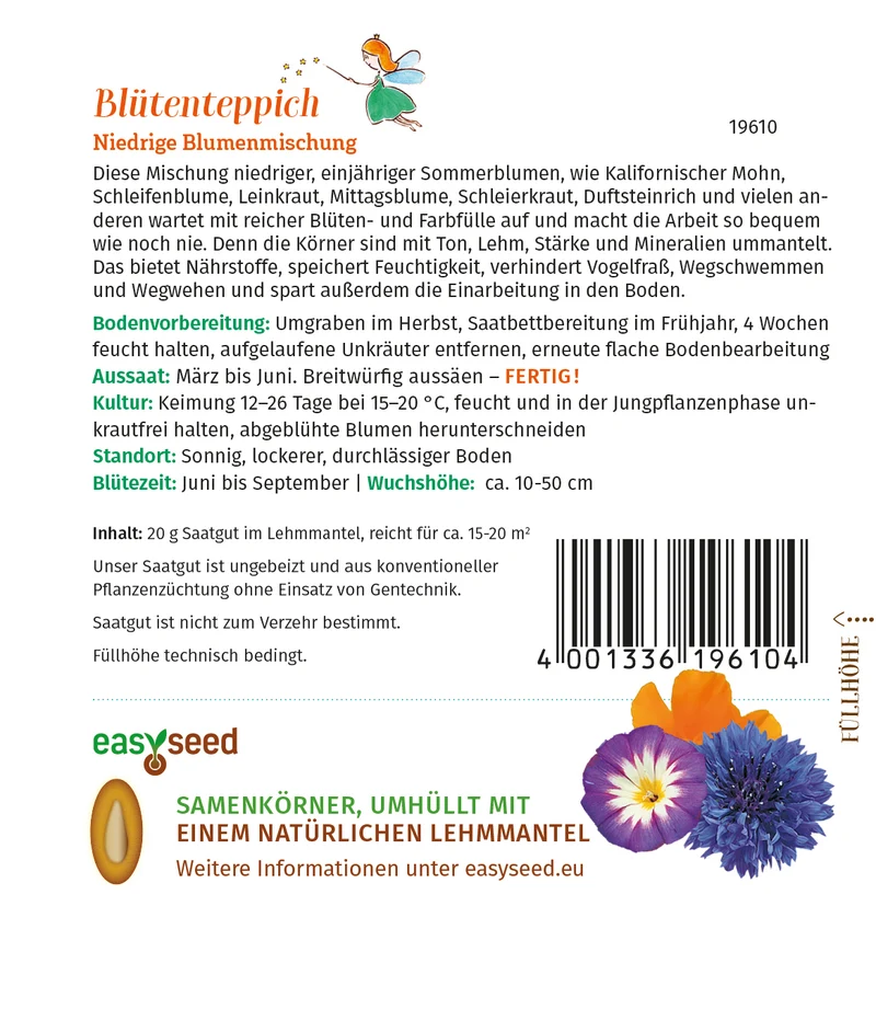 easySeed Blütenteppich Streuschachtel Saatgut