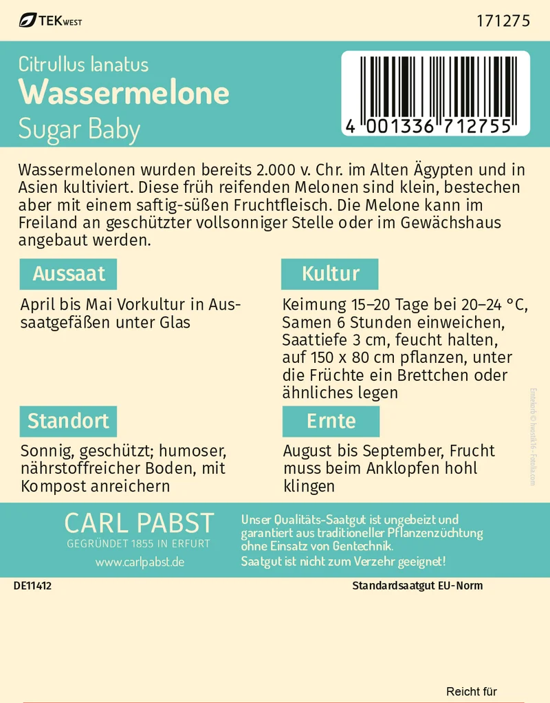 Wassermelone Sugar Baby Saatgut