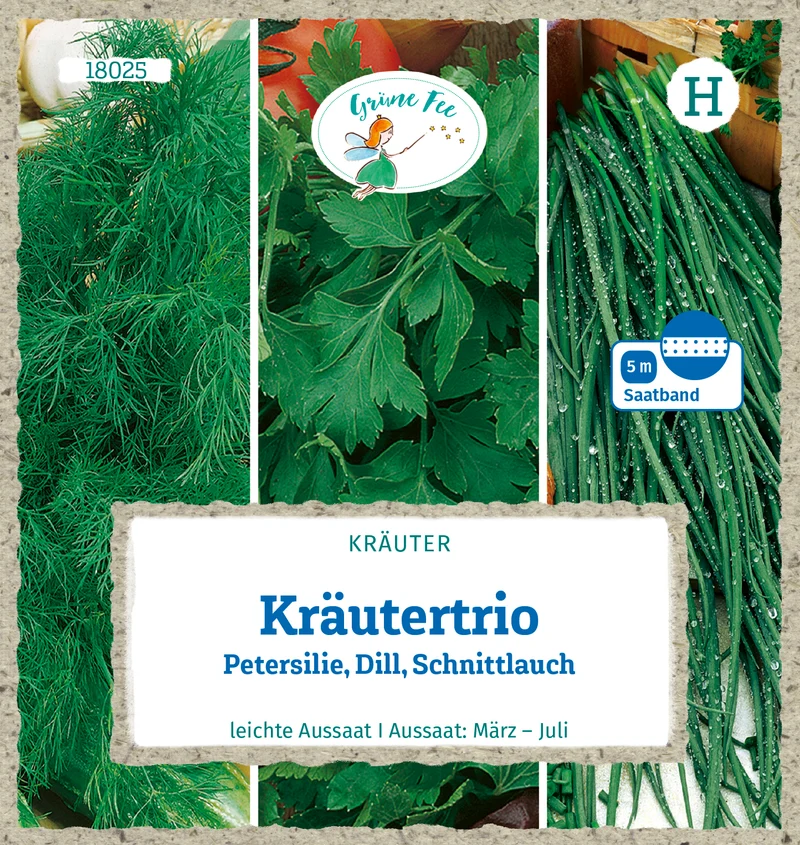 Kräutertrio Saatband 5 m Petersilie Dill Schnittlauch
