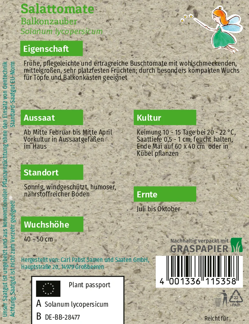 Salattomate Balkonzauber Saatgut