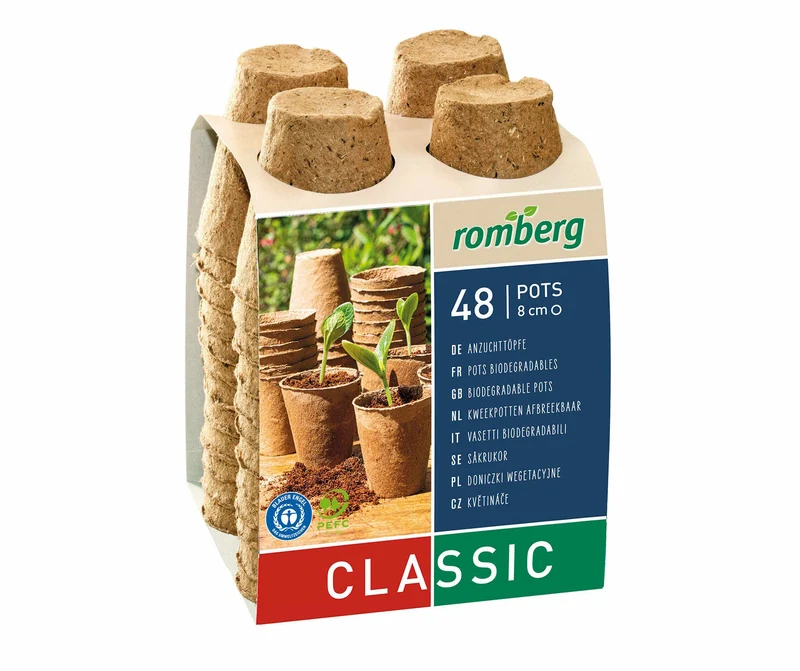 48 Anzuchttöpfe 8 cm rund